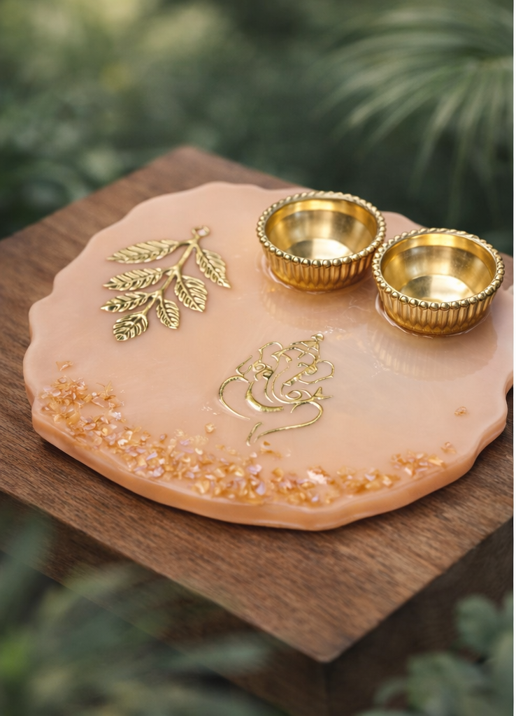 Divine Ganesha Resin Pooja Coaster