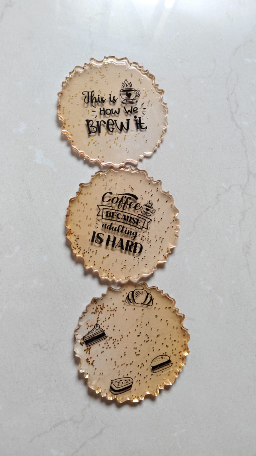 Classic Aura Coffee Resin Coasters