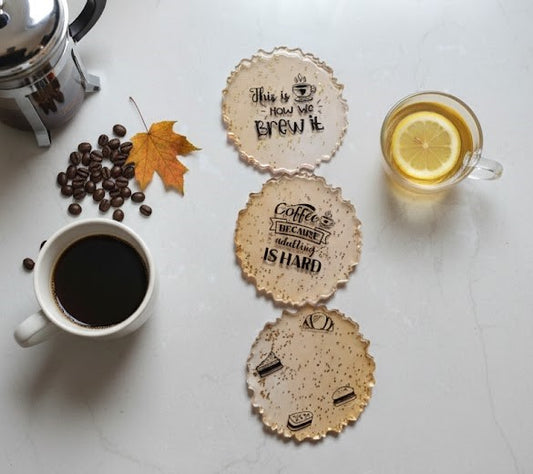 Classic Aura Coffee Resin Coasters