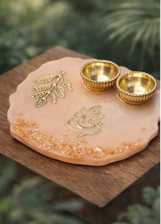 Divine Ganesha Resin Pooja Coaster